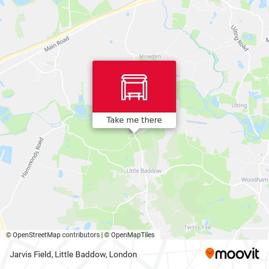 Jarvis Field, Little Baddow map