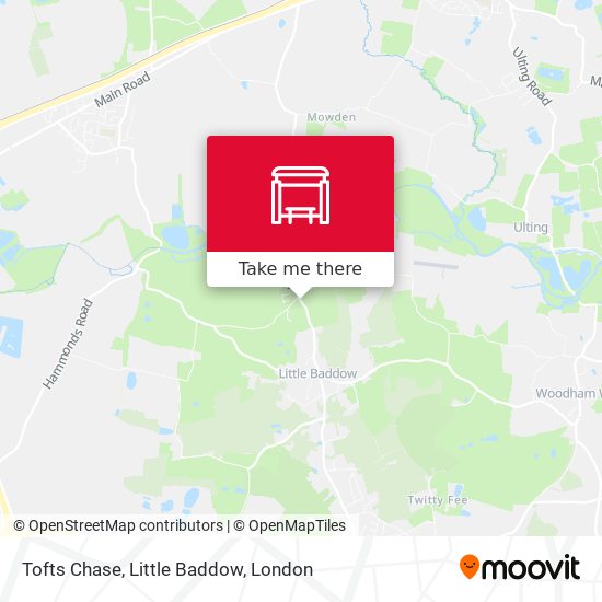 Tofts Chase, Little Baddow map