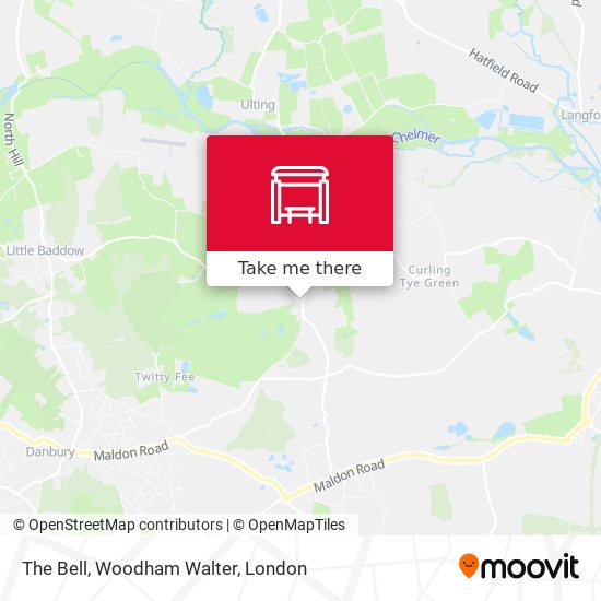 The Bell, Woodham Walter map