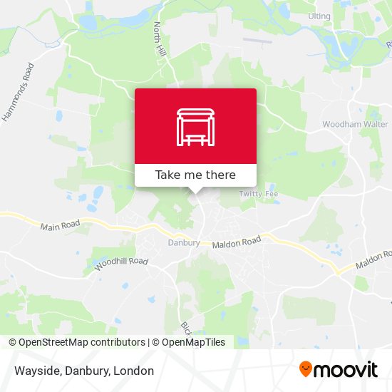Wayside, Danbury map