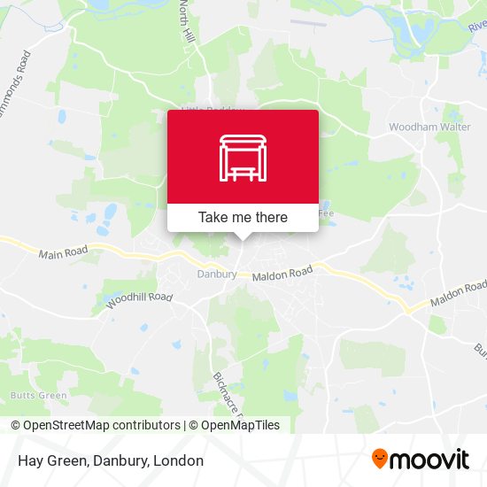 Hay Green, Danbury map