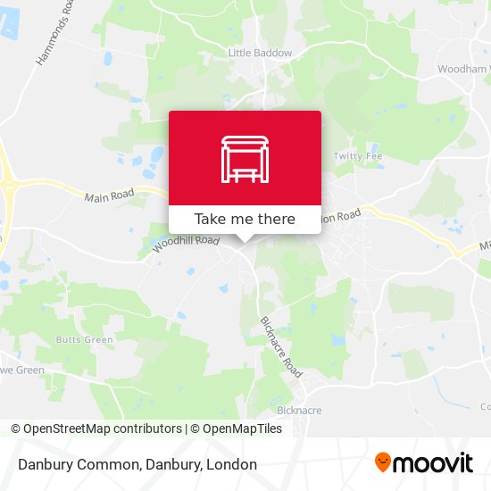 Danbury Common, Danbury map