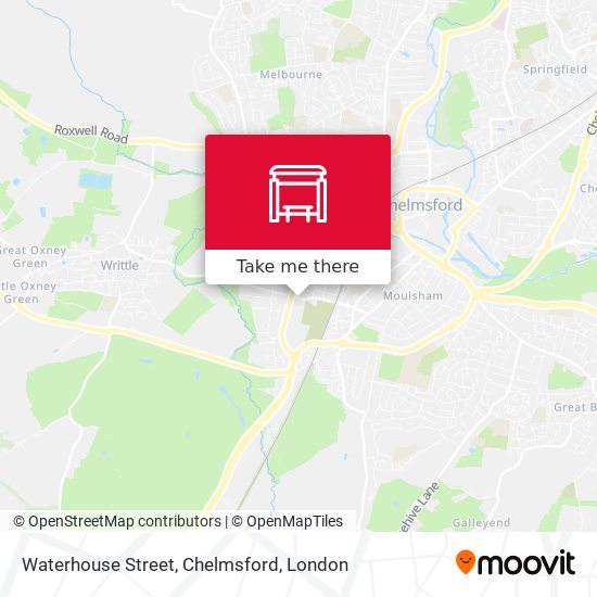 Waterhouse Street, Chelmsford map