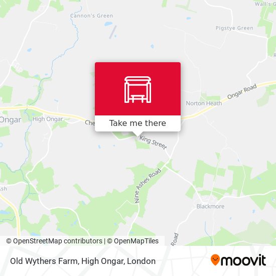 Old Wythers Farm, High Ongar map