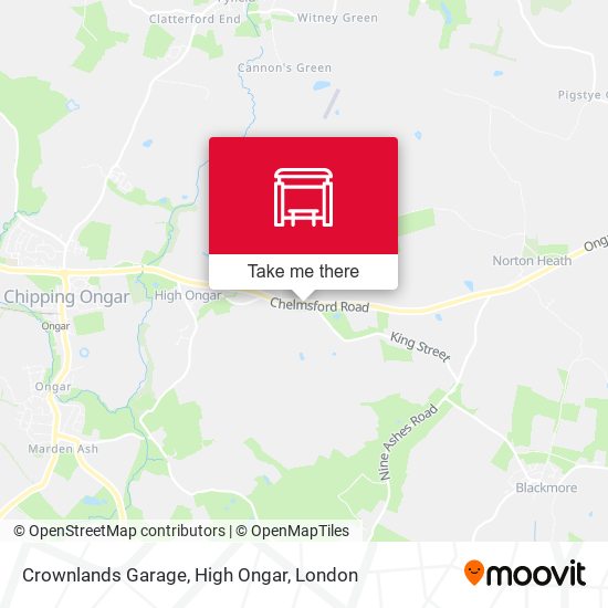 Crownlands Garage, High Ongar map