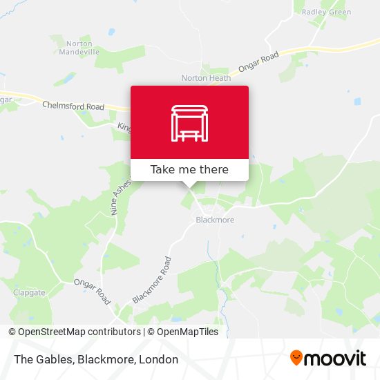 The Gables, Blackmore map