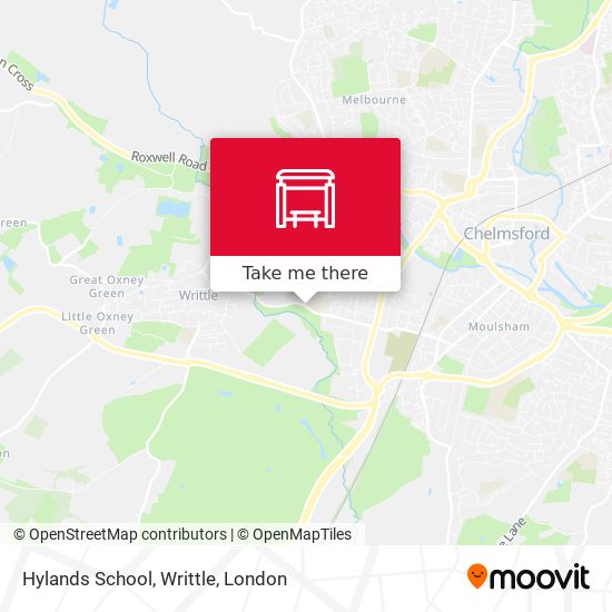 Hylands School, Writtle map