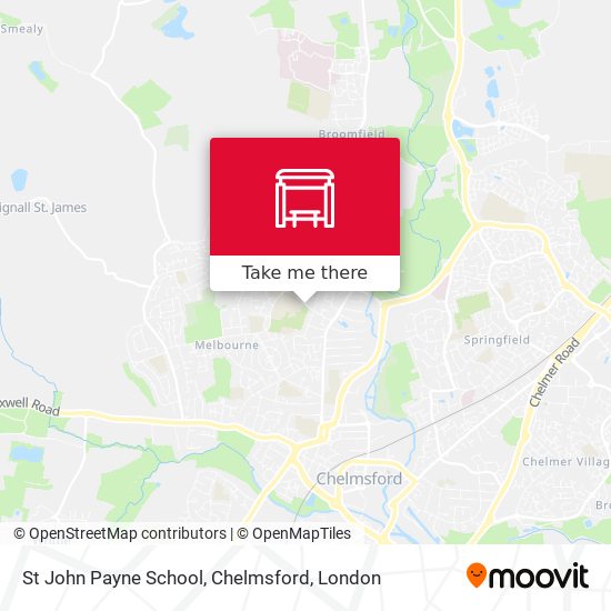 St John Payne School, Chelmsford map