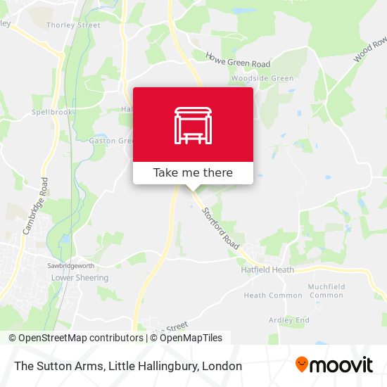 The Sutton Arms, Little Hallingbury map