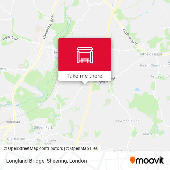Longland Bridge, Sheering map