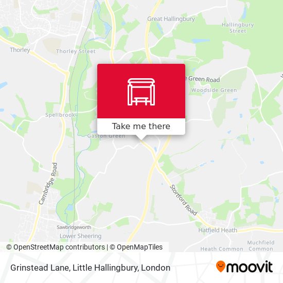 Grinstead Lane, Little Hallingbury map