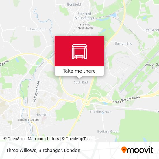 Three Willows, Birchanger map