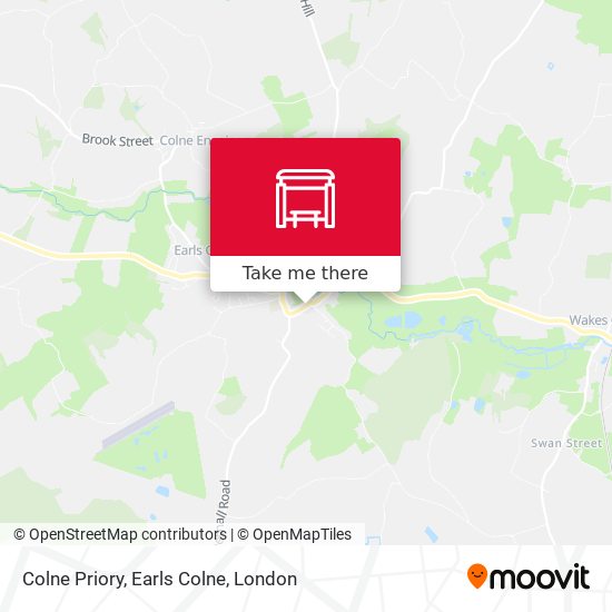 Colne Priory, Earls Colne map