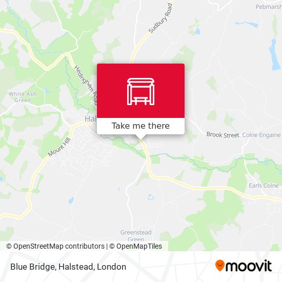 Blue Bridge, Halstead map