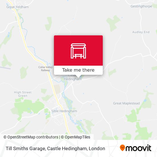 Till Smiths Garage, Castle Hedingham map