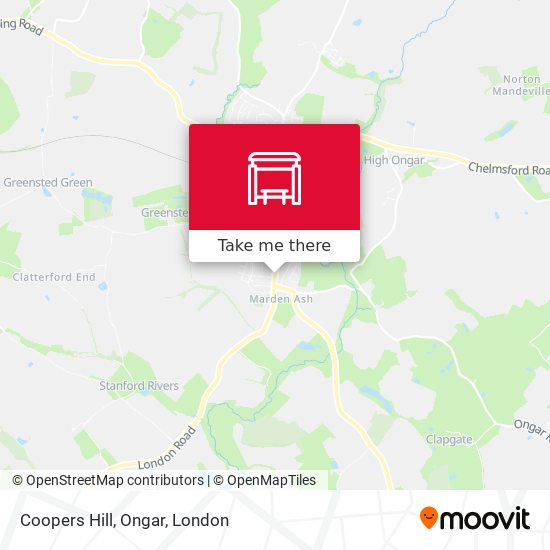 Coopers Hill, Ongar map