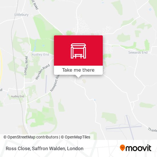 Ross Close, Saffron Walden map