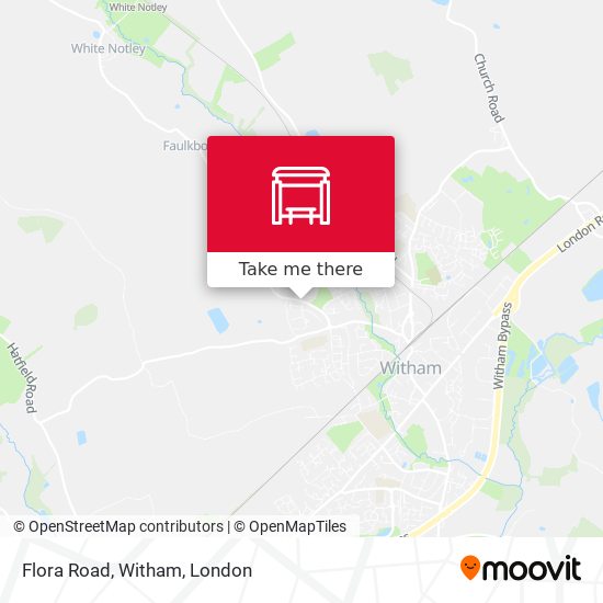 Flora Road, Witham map
