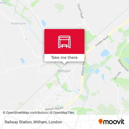 Railway Station, Witham map