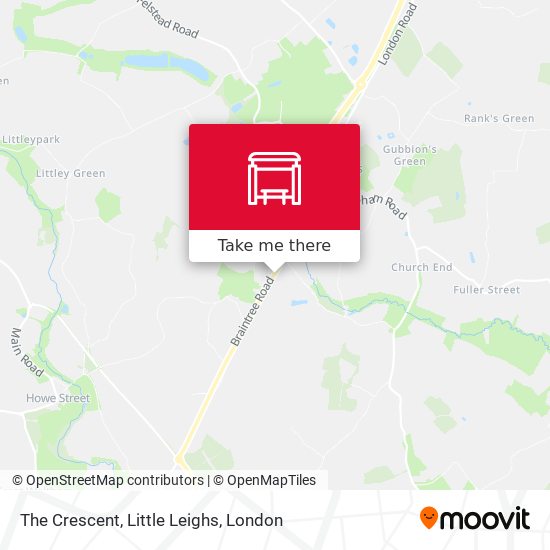 The Crescent, Little Leighs map