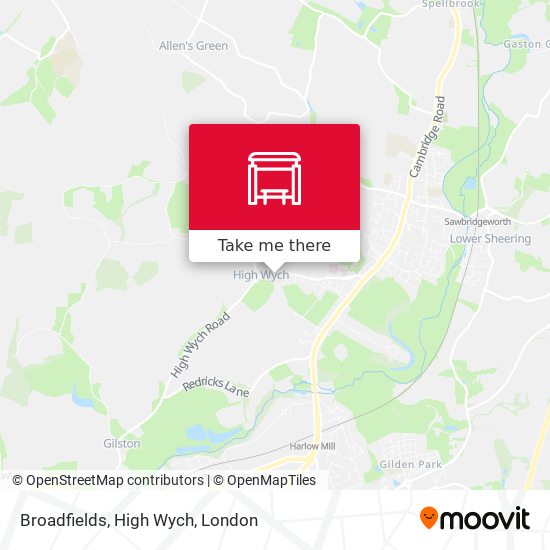 Broadfields, High Wych map