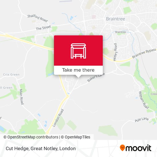 Cut Hedge, Great Notley map