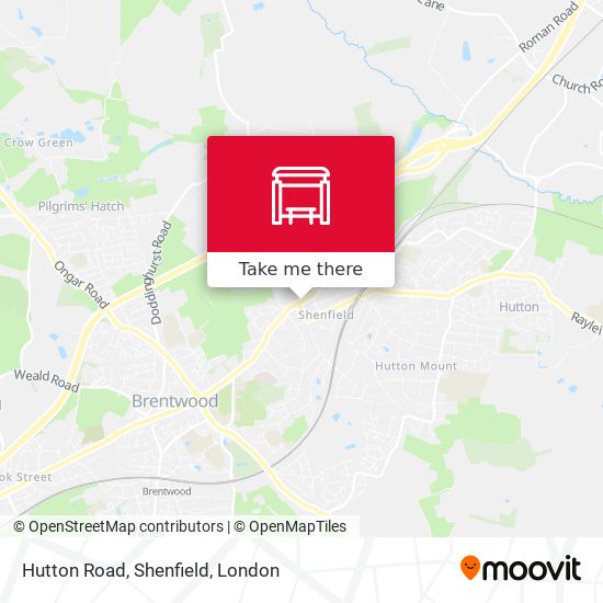 Hutton Road, Shenfield map