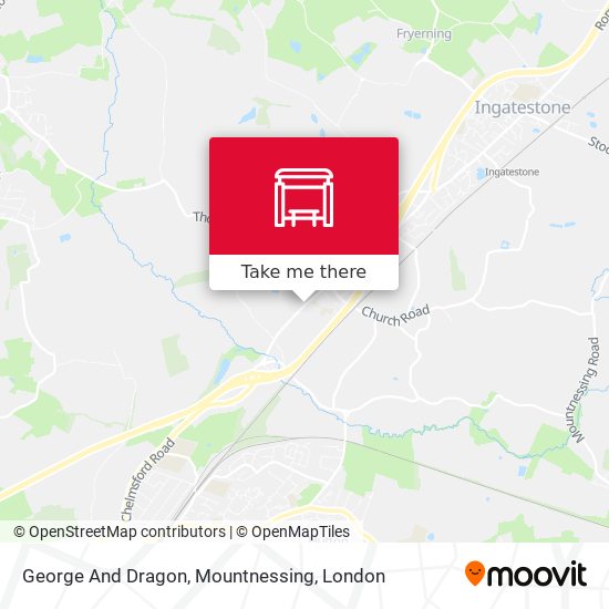 George And Dragon, Mountnessing map