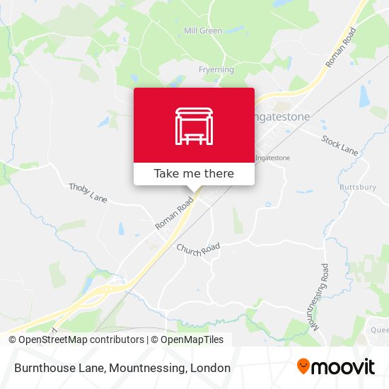 Burnthouse Lane, Mountnessing map