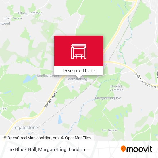 The Black Bull, Margaretting map