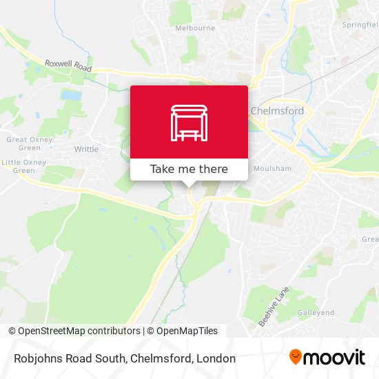 Robjohns Road South, Chelmsford map