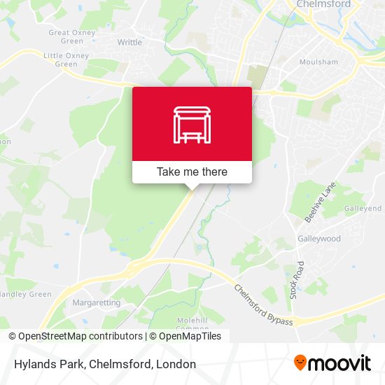 Hylands Park, Chelmsford map