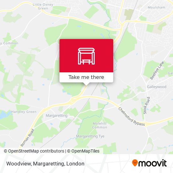 Woodview, Margaretting map