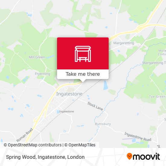 Spring Wood, Ingatestone map