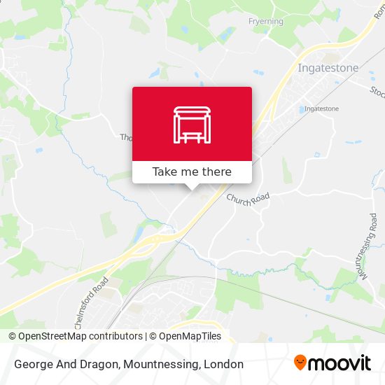 George And Dragon, Mountnessing map