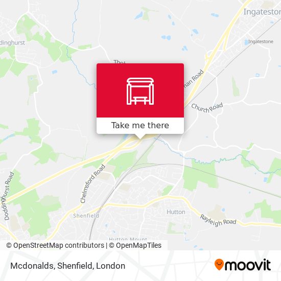 Mcdonalds, Shenfield map