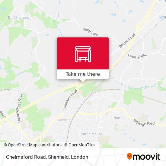Chelmsford Road, Shenfield map