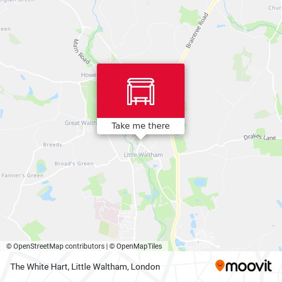 The White Hart, Little Waltham map