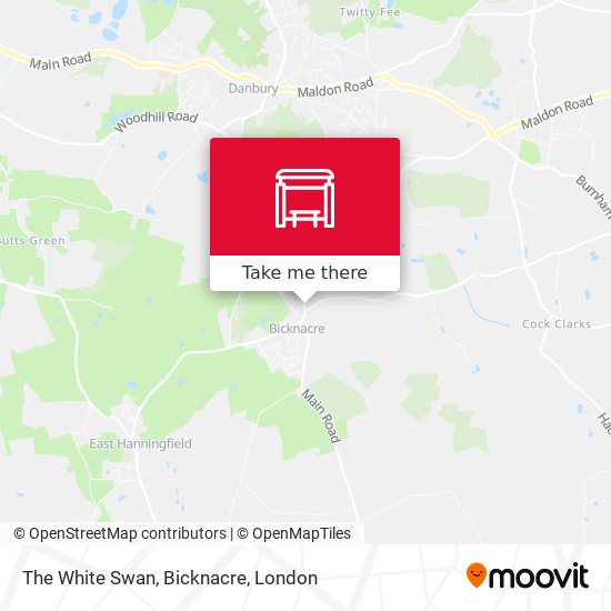 The White Swan, Bicknacre map