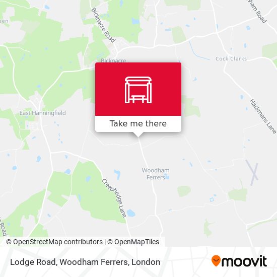 Lodge Road, Woodham Ferrers map