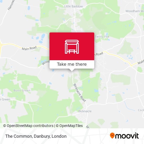 The Common, Danbury map