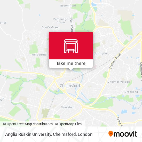 Anglia Ruskin University, Chelmsford map