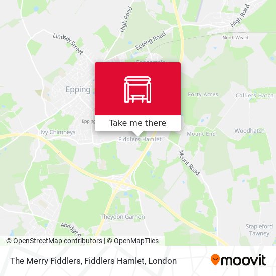 The Merry Fiddlers, Fiddlers Hamlet map