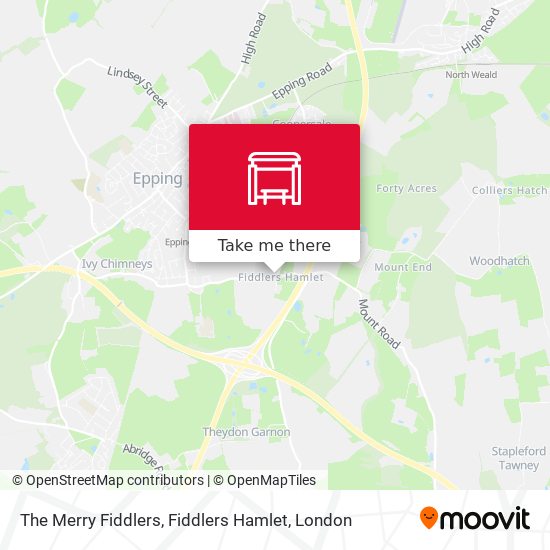 The Merry Fiddlers, Fiddlers Hamlet map