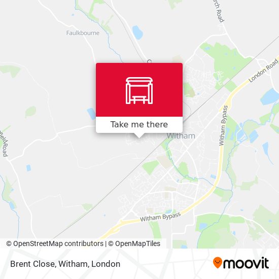 Brent Close, Witham map