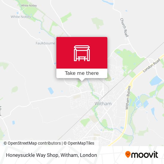Honeysuckle Way Shop, Witham map