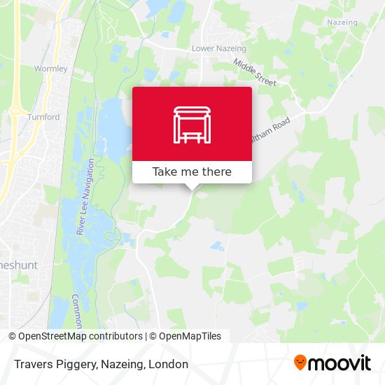 Travers Piggery, Nazeing map