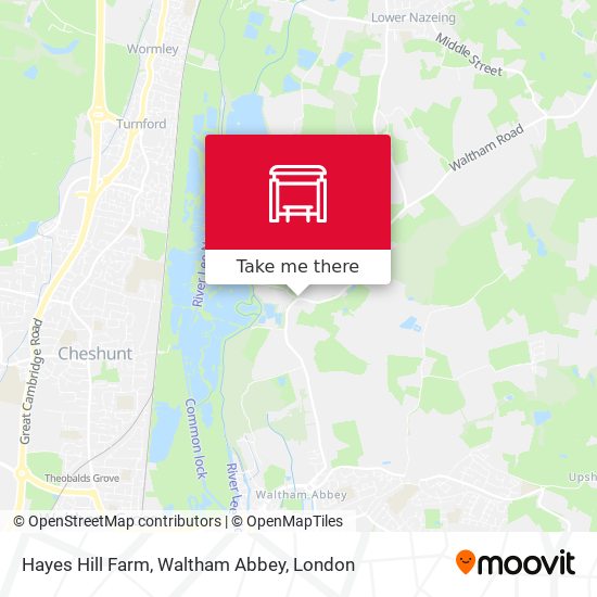 Hayes Hill Farm, Waltham Abbey map