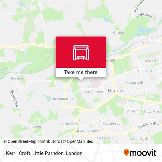 Kerril Croft, Little Parndon map