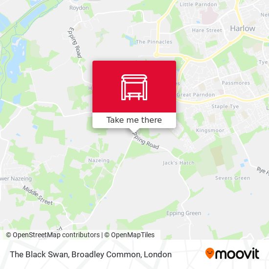 The Black Swan, Broadley Common map